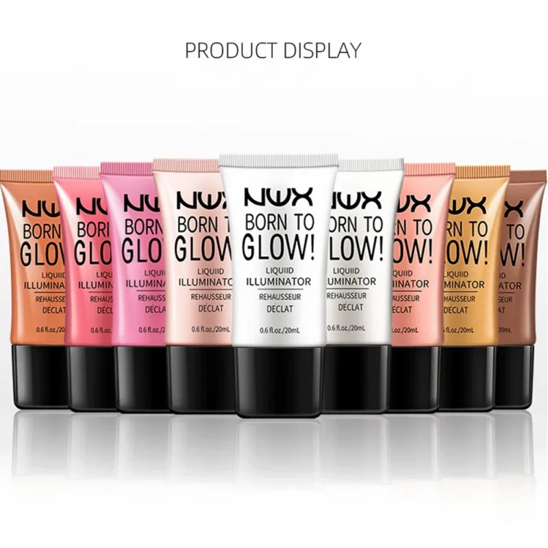 9 Colors Liquid Highlighter Long-lasting Waterproof Brighten Body Skin Color High Gloss Liquid Cream NEW