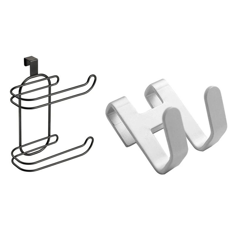 Компактный металлический держатель для рулона туалетной бумаги с 4 крючками
