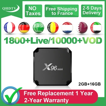 

X96mini IPTV France Arabic Subscription S905W Android 7.1 QHDTV 1 Year Code X96 Mini IPTV French Belgium Netherlands IP TV
