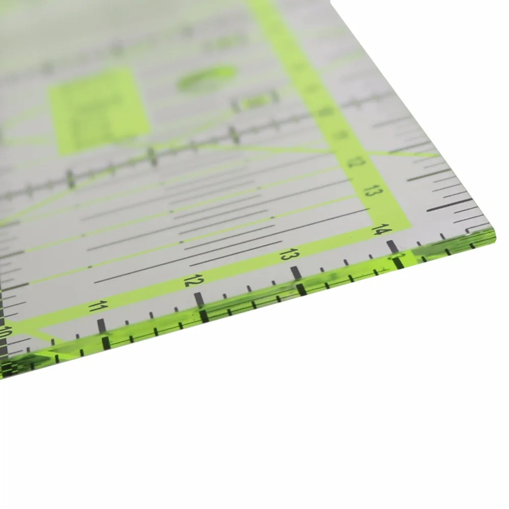 1Pc High-grade Multi-Function Acrylic Drawing Ruler 15*15cm Sewing Measuring Patchwork Yardstick Rulers School Office Supplies