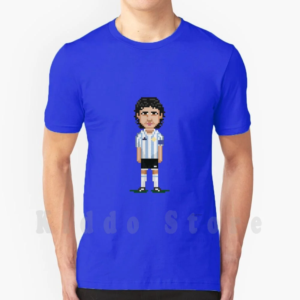 Diego Maradona Argentina Messico 86 T Shirt Stampa Per Uomo Cotone New Cool Tee Football Soccer Pixel 8 Bit 16 Bit Retro City Real