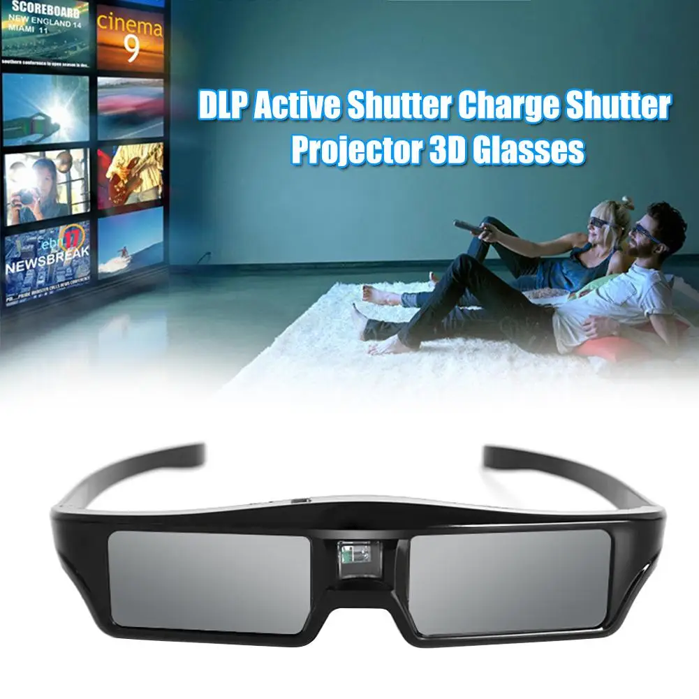 Universal Rechargeable Active Shutter 3D Glasses Eyeglasses for Movie Game DVD Practical 3D Glasses Realistic VR Glasses