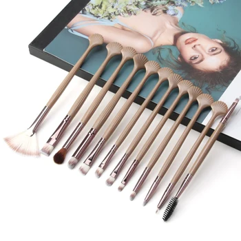 

12pcs Shell Eye Makeup Brush Set Foundation Blush Blending Beauty Make Up Eye Shadow Brush Eye Concealer Brush Eyeliner Brush Ki