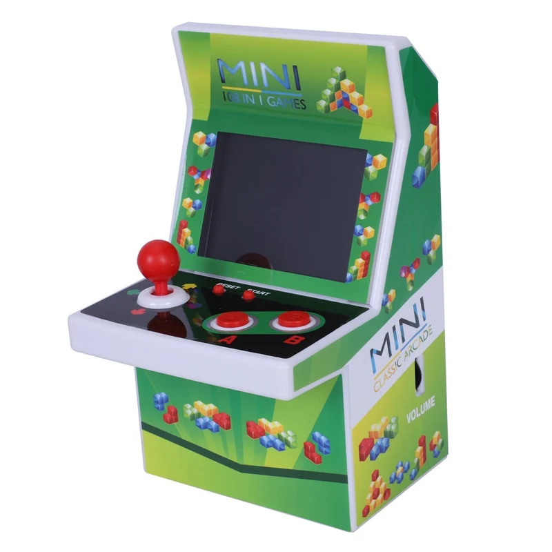 FFYY-Mini Portable Arcade Joystick Machine Classical Retro Style 108 Video Game Built-in Arcade Game Console Handheld