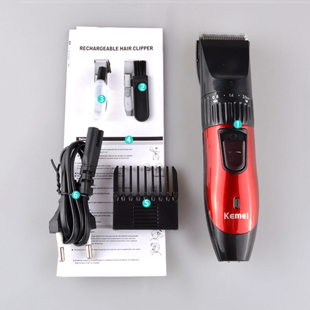 Professional Hair Clippers Rechargeable Cordless Electric Hair Trimmer Shaver for Men Adult Kid - EU Plug