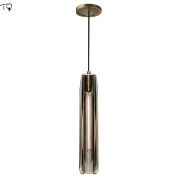 

Nordic Individual Postmodern Luxury Copper K9 Crystal Pendant Lights Led Bedroom Bedside Living Room Dining Room Bar Studio Cafe