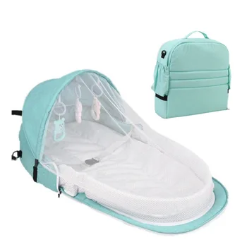 

Portable Baby Bed Foldable Toddler Bed Travel Sun Protection Mosquito Net Breathable Infant Sleeping Basket Drosphipping