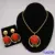 Fashion Nigerian Woman Wedding African Beads Jewelry Set Gold Color Fashion Dubai Gold Color Bridal Gift 21