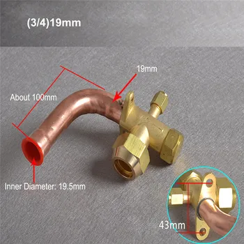

Thicken Air Conditioner Valve BSP Thread 3 Way Bend Flare Tube Split Expansion Valve for Air Conditioner 6mm/10mm/12mm/16mm/19mm