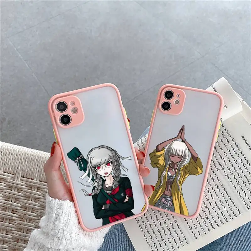 Чехол Danganronpa V3 Killing Harmony для iPhone 12 11 Mini Pro XR XS Max 7 8 Plus X матовый прозрачный розовый