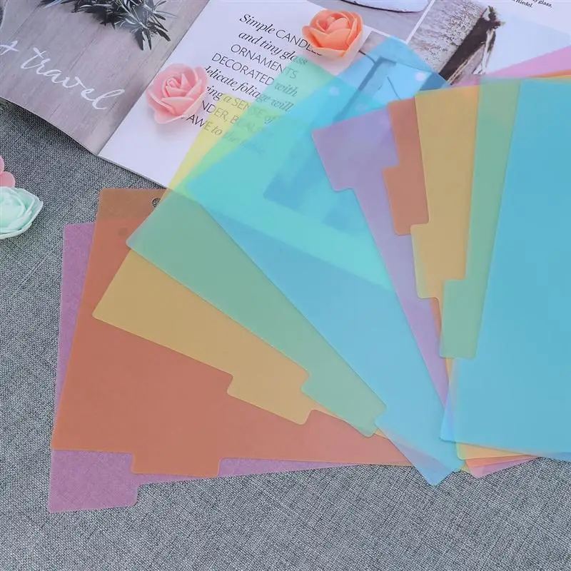 2 набора разделитель индексных страниц пластиковый цветной разделительных для