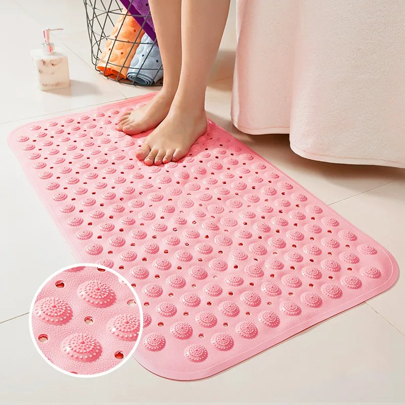 

Massage PVC Plastic Rubber Non-slip Shower Bathroom Bath Mat Massage colourful