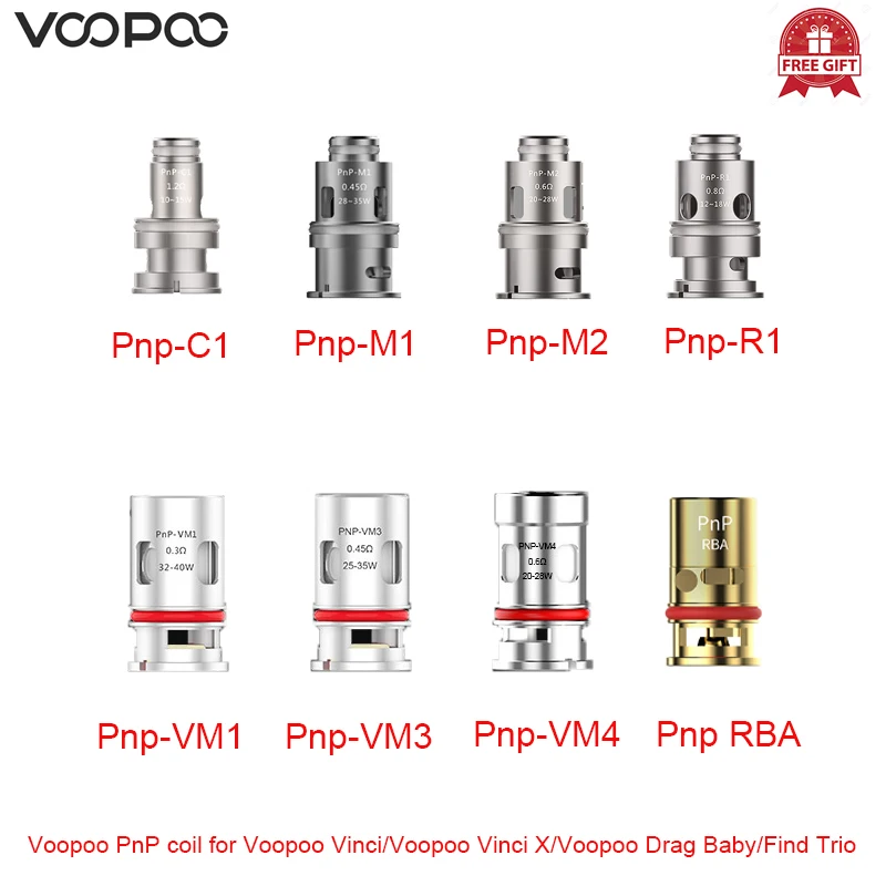 5 шт./лот Voopoo Винчи сменная катушка Voopoo PnP-C1 Pnp-M2 PnP-R1 PnP VM1 PnP M1 костюм для Voopoo перетащите Детские VooPoo найти S Trio