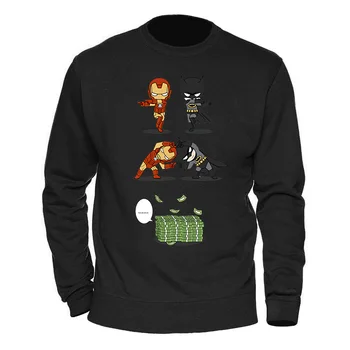 

Male Clothes Cartoon Iron Man And Batman Men Sweatshirt 2020 Keep Warm Winter Autumn Fashion Hoodies Casual Fleece Pullovers