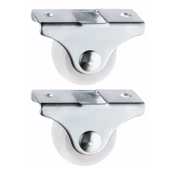 

2PCS Fixed Furniture Directional Practical Drawer Metal Top Plate Replacement Caster Wheel Rigid Shopping Cart PP Easy Install