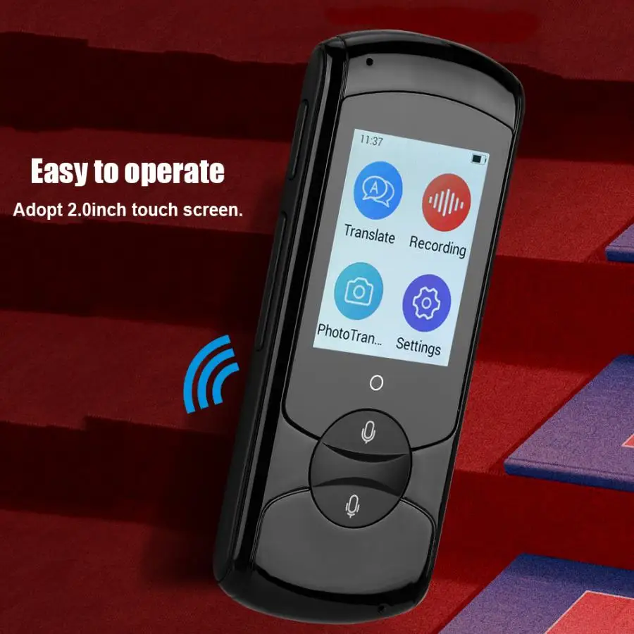 2.4G WiFi Portable Language Translator 4G+32G Intelligent Voice Photo Translator Interpreter Support 75 Language