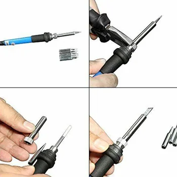 

Adjustable Electric Welding Temperature Soldering Iron W/ Solder Station Tip Set