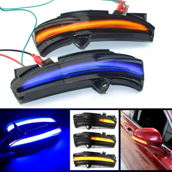 

Blue & Yellow LED Dynamic Turn Signal Side Mirror Blinker Indicator Sequential Light For Ford Fusion Mondeo 2013 - 2018 4th.