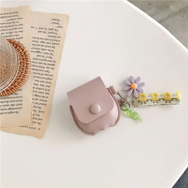 Кожаный защитный чехол для наушников Airpods с ремешком