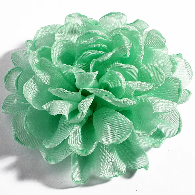 5 Stück 4 Zoll (10 cm) Stoffblumen mit gebrannten Kanten, künstliche Seidenblumen für DIY Hochzeitsfeier, Heimdekoration, Blumenkranz – Detail 3