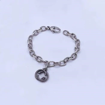 

100% 925 sterling silver bracelet, classic fashion high-quality jewelry holiday gifts, exquisite workmanship, original logo 1:1