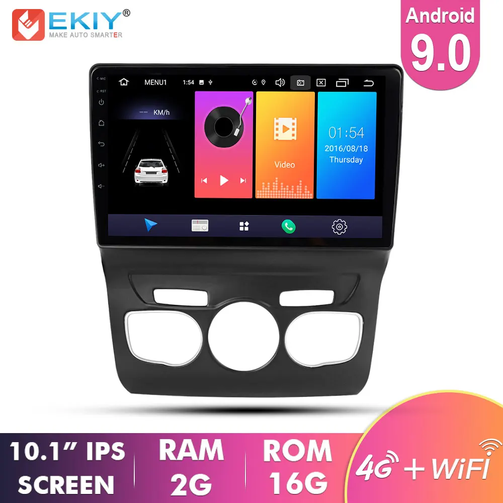  EKIY 10.1' IPS Android 9.0 Car Radio Multimedia Auto For Citroen C4 2013 2014 2015 2016 Stereo GPS 
