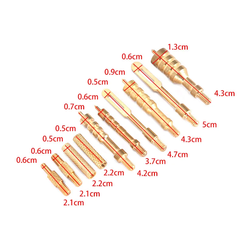 11 шт. 22cal-. 45cal набор кистей для чистки пистолета, латунные наконечники для чистки копья, шлицевые петли для чистки, Набор Щеток Для Чистки