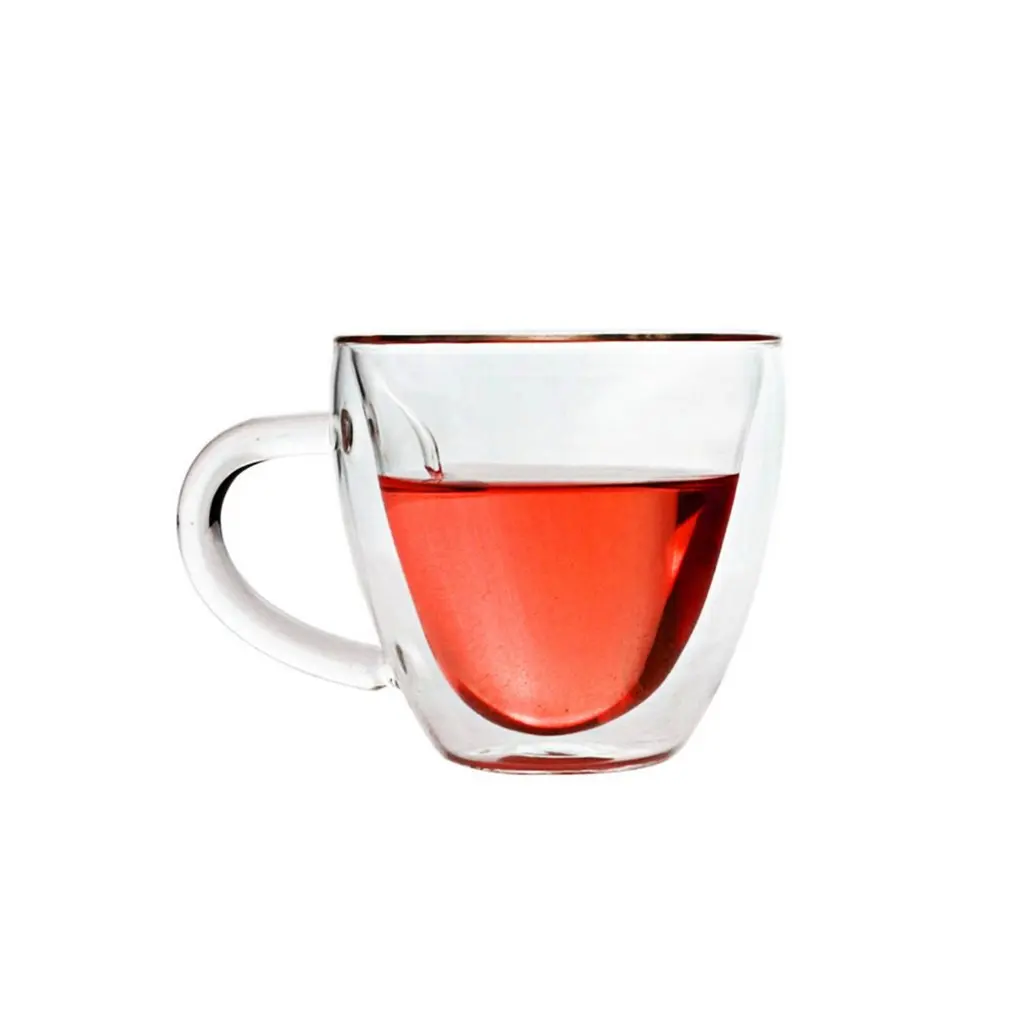 

Double-layer Glass Heat Resistant With Handle Coffee Cup High Borosilicate Transparent Heart Shape