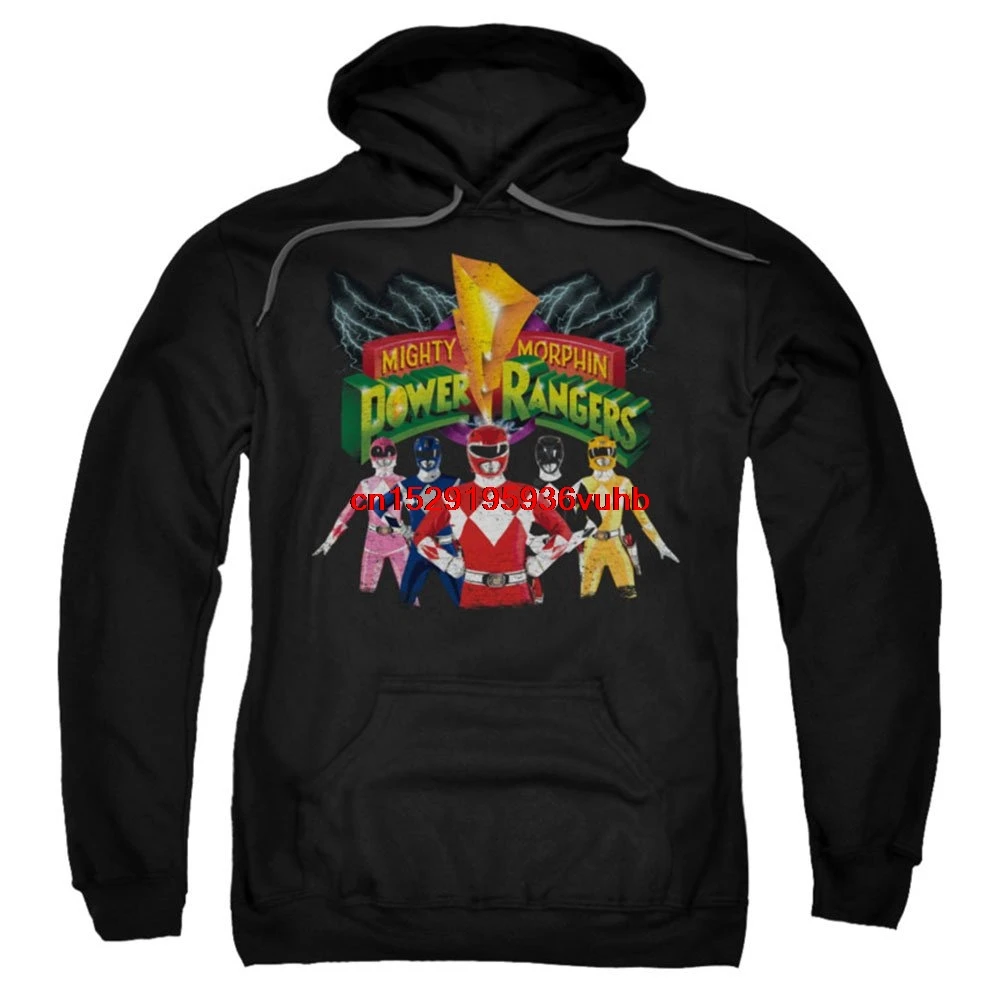 Толстовка с капюшоном: power Rangers-Rangers Unite; пуловер с капюшоном; размер L