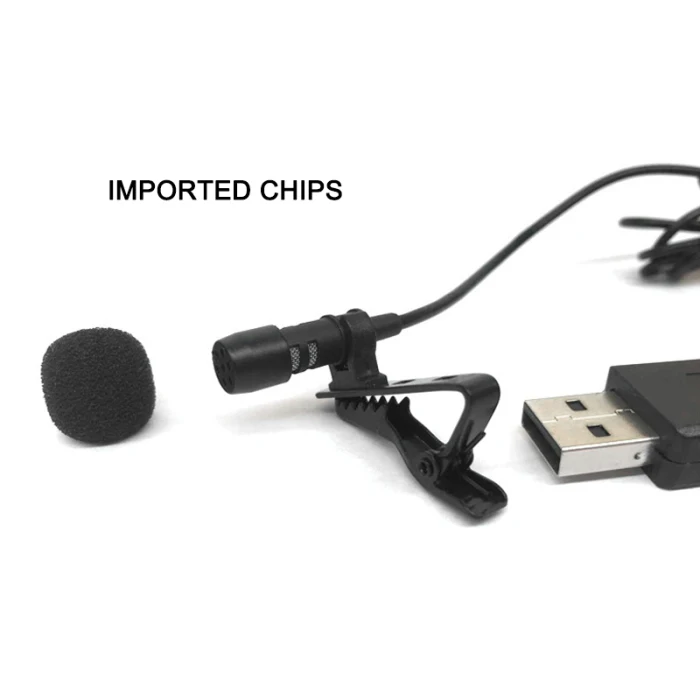 USB всенаправленный нагрудный микрофон с галстуком воротник рубашка зажим для ПК компьютер Ноутбук LHB99