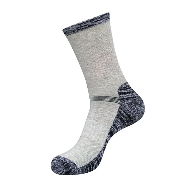 Winter Men Socks Thicken Thermal Wool Pile Cashmere Snow Socks Climbing Hiking Sport Seamless Boots Floor Sleeping Socks For Men - Цвет: WHXK020 Gray