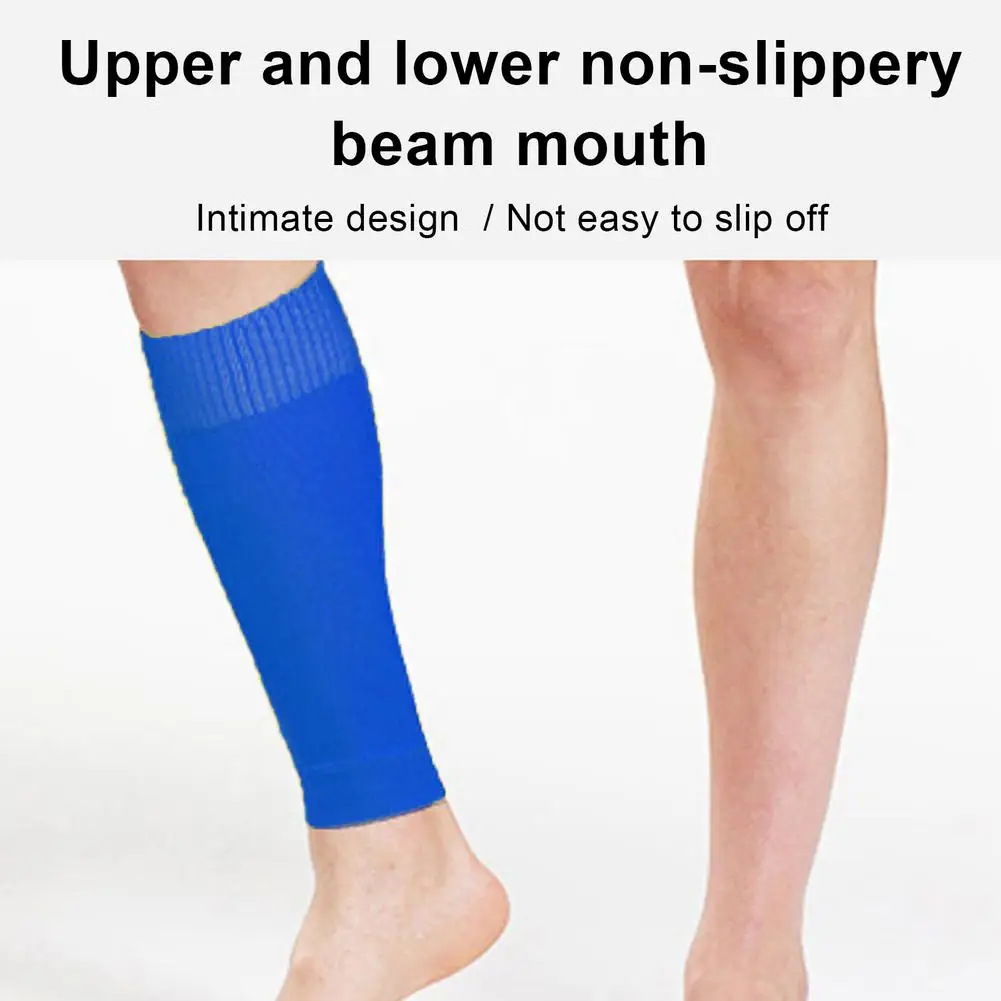 Footless Leg Compression Sock Breathable Soccer Shin Guard Pad Sleeve Sock For Soccer Shin Guards Children Football Canilleras