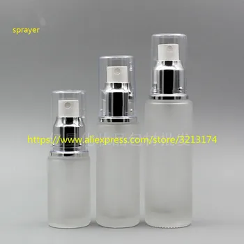 

wholesale 20ml 30ml 50ml clear frosted glass bottle atomizer. perfume lotion essential oil moisturizer facial water container
