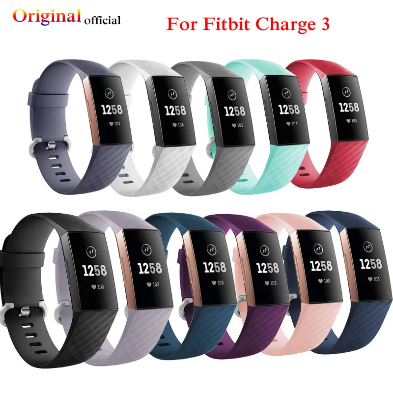 Оригинальный официальный ремешок для Fitbit Charge 3 сменные спортивные аксессуары
