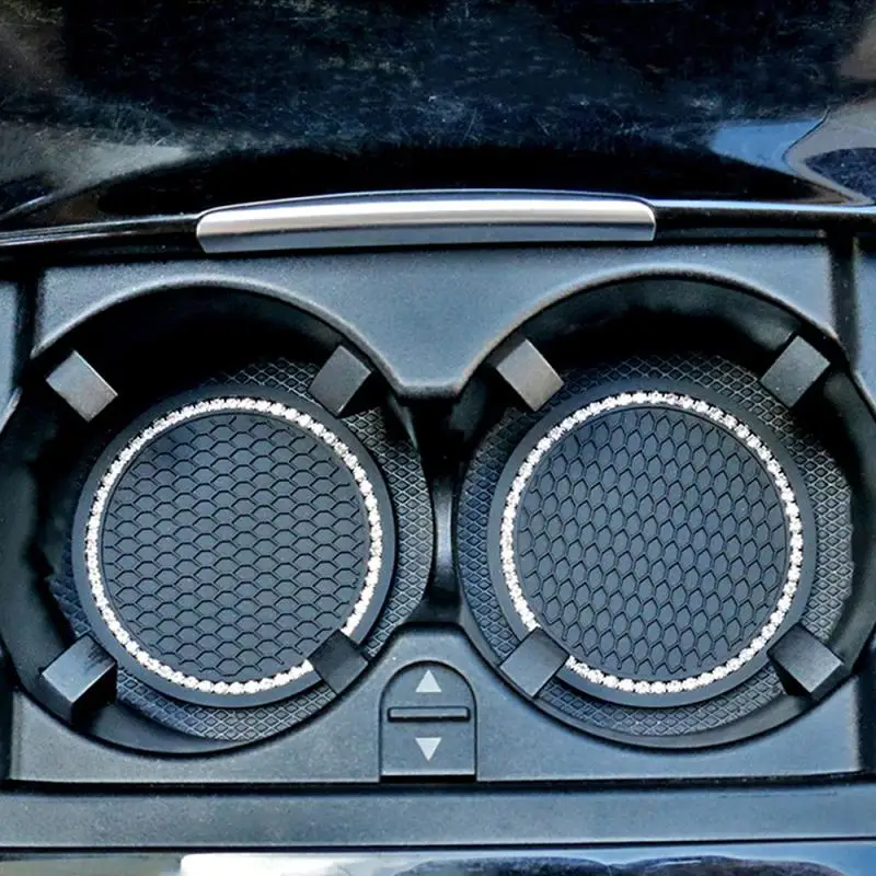 Car Universal Diamond Honeycomb Water Coaster Creative Cute Storage Mat Car Anti-slip Mat Interior