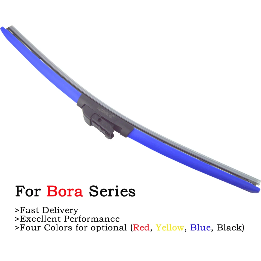 

2Pcs Front Boneless Colorful Windshield Wiper Blades For VW Bora Vehicle From 1998 To 2013 With Natrual Rubber Winter Car Wipers