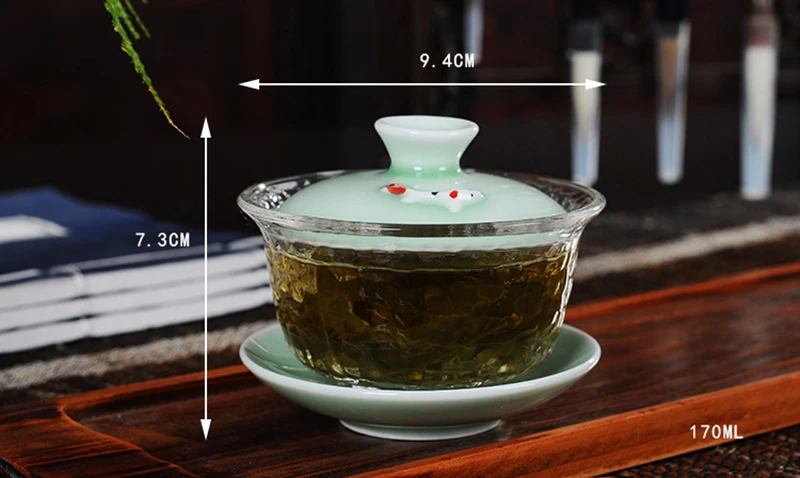 Креативный стеклянный набор Gaiwan из celadon, керамические чайные наборы, чайный набор, керамический чайный горшок, чайный набор, набор Gaiwan, чайные чашки для чайной церемонии