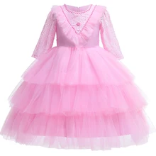 Рождественское праздничное платье-пачка для маленьких девочек бальное платье принцессы для девочек на свадьбу, платья для дней рождения, детская одежда для детей Новогодняя одежда