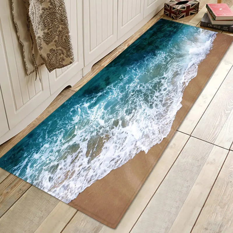 beachA Красивый пляжный красивый пляжный фланелевый домашний коврик на пол в ванной подстилка-кровать - Цвет: beachA