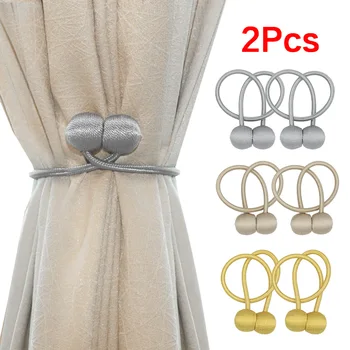 

1 Pair Magnetic Pearl Ball Curtain Holder Curtain Tiebacks Tie Backs Holdbacks Hanging Ball Buckle Clips Accessoires Home Decor