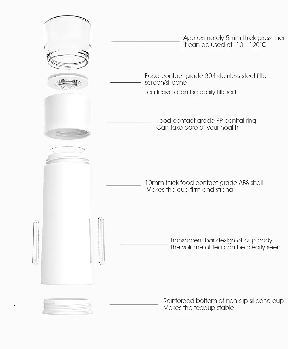 Xiaomi Pinz чай 300 мл портативная кружка для воды кружки для путешествий на открытом воздухе Термокружка бутылка с сеточкой для заваривания чая контейнер для сохранения тепла чашка Mijia