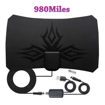 

4K Digital HDTV Aerial Indoor Amplified Antenna 980 Miles Range with HD1080P DVB-T2 Freeview TV for Life Local Channels Broadca
