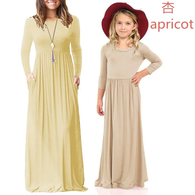 Осенние платья для мамы и дочки; одинаковые комплекты; Vestidos; одежда для мамы и меня; пляжные платья для мамы и дочки; Одинаковая одежда для семьи - Цвет: Style Fifteen