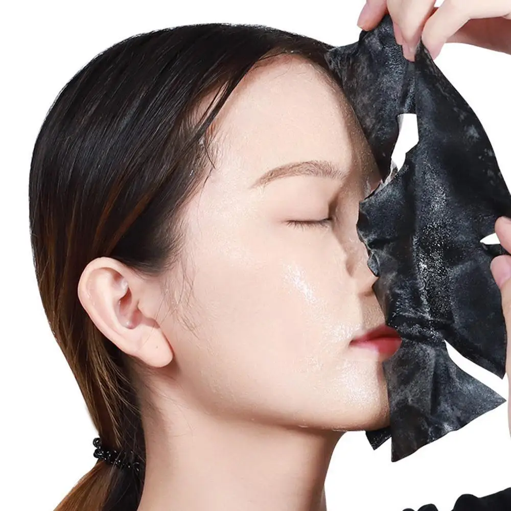 Кислородная пузырчатая маска для глубокого очищения, маска для удаления черных точек, увлажняющая маска для лица с бамбуковым углем, отбеливающая маска для ухода за кожей