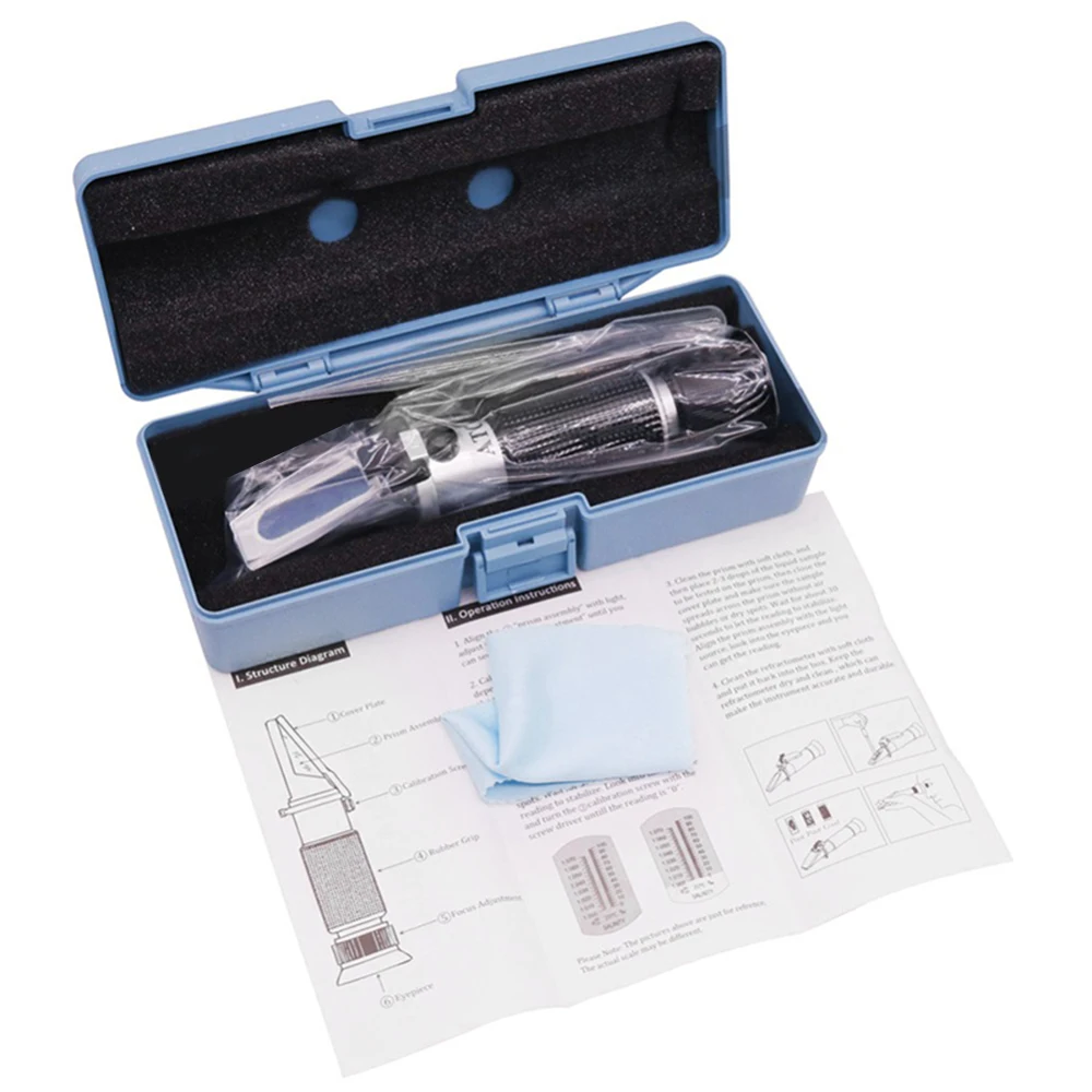 Honey Meter Refractometer 58-90% Brix ATC Function Degree Measuring Device Moisture Sugar Refactometer | Инструменты