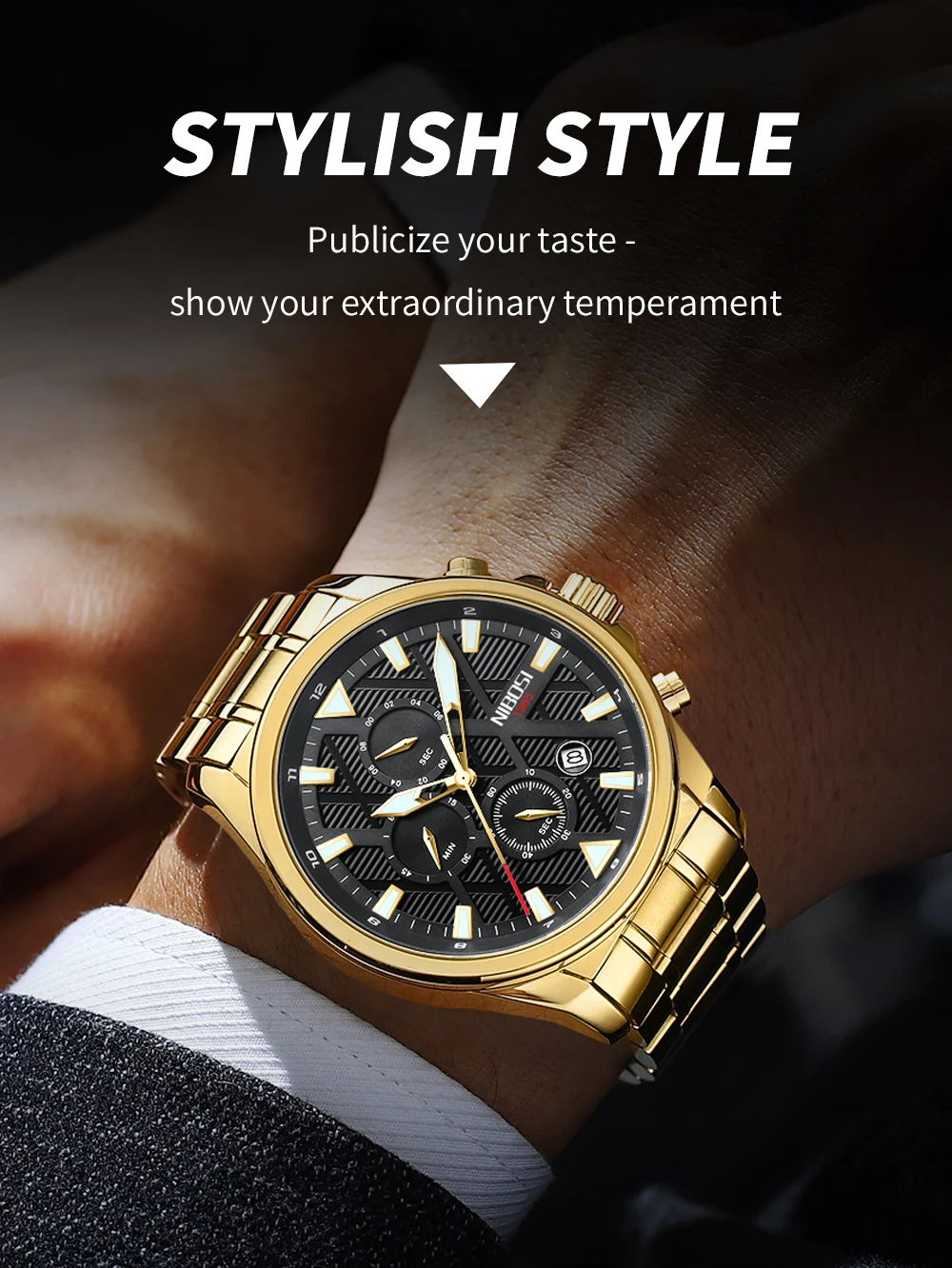 Luminous & Multifunctional Dial Watch 2510 Nibosi