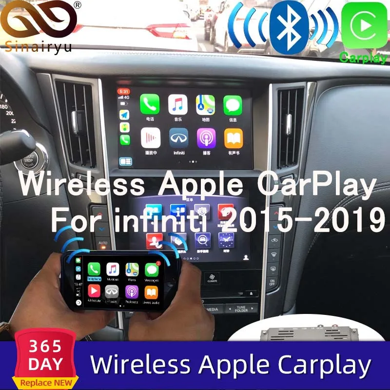 Sinairyu беспроводной Apple Carplay для infiniti 8 дюймов экран 2015-2019 Q50 Q60 Q50L QX50 Android Авто