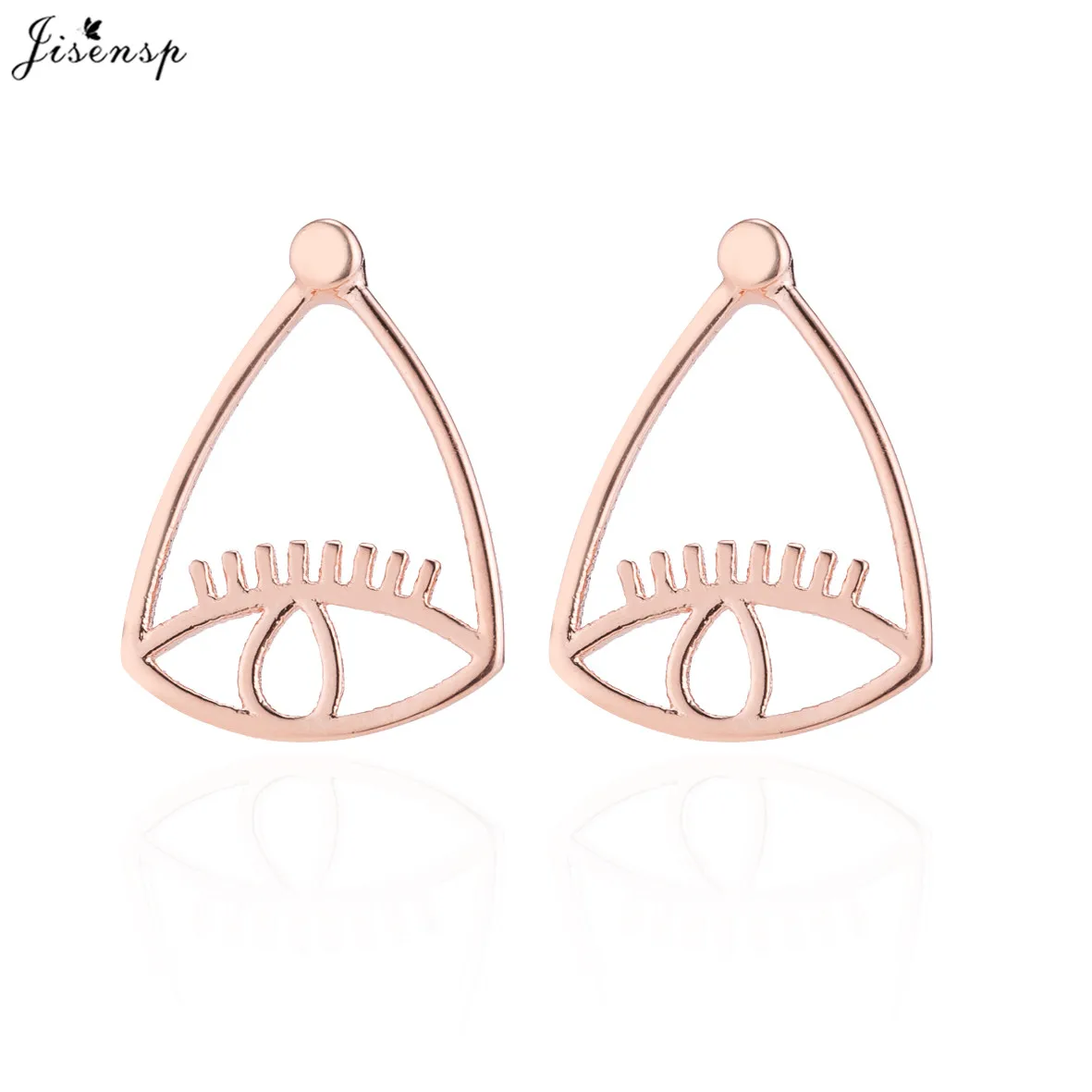 Jisensp Unique Design Big Eyes Stud Earrings Fashion Jewelry for Women Girls Simple Vintage Eyes Ear Studs Birthday Gift