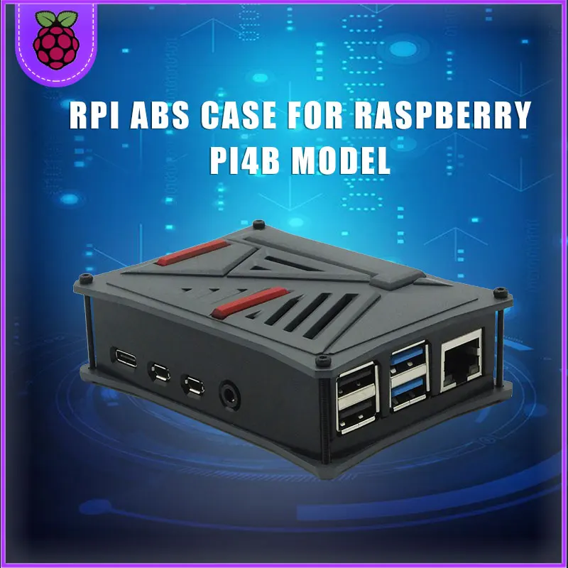Чехол для Raspberry Pi из АБС пластика корпус с одним и двумя вентиляторами охлаждения