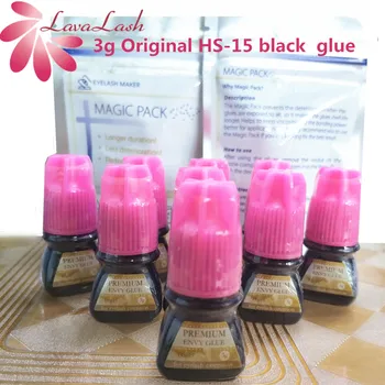 

10 bottles ELITE PREMIUM Glue Volume Adhesive HS-15 Glue 3ml Eyelash Extensions Fast Dry 0.5-1S Retention 7-8W Pink cap glue
